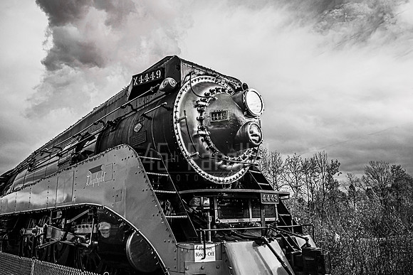 The old Southern Pacific #4449 steam locomotive.