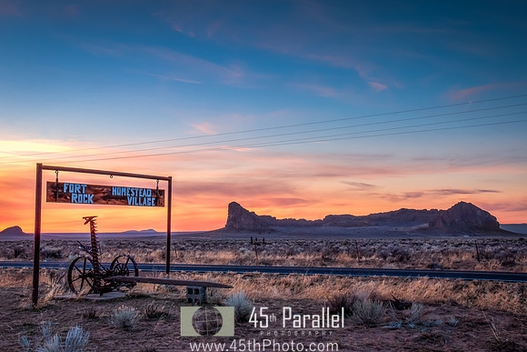 Fort Rock Sunset