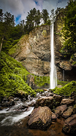 Lower Latourell Falls and Creek