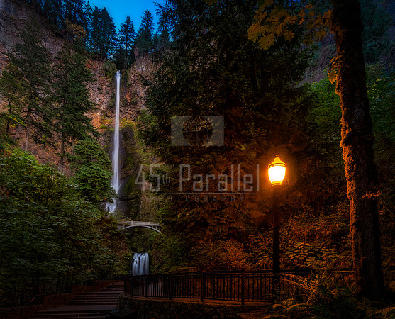 Multnomah Falls before the daily crowds arrive