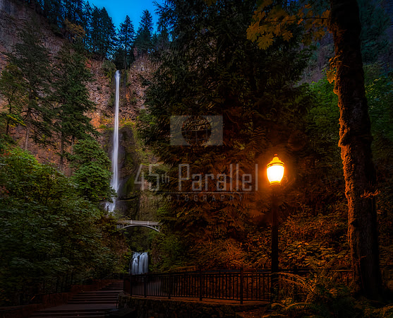 Multnomah Falls before the daily crowds arrive
