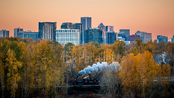 A dash of old school transportation with a backdrop of modern living.