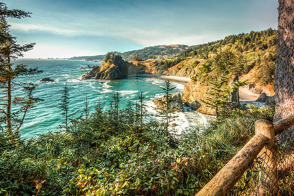 From a view point in Samuel Boardman State Park