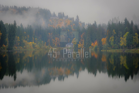 A Foggy Lake in Autumn