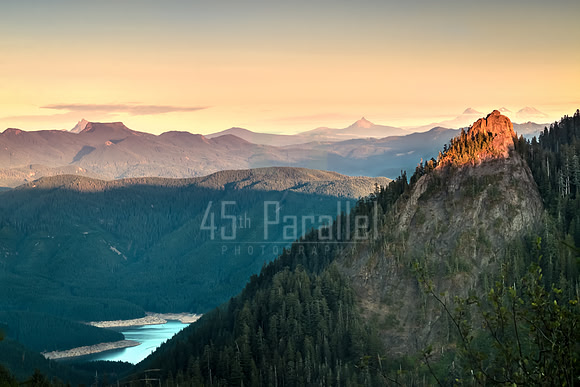 Detroit Lake, Mt. Jefferson, Mt. Washington, and the Three Sisters