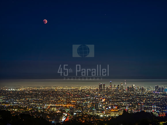 Total Lunar Eclipse Over Los Angeles, May 15, 2022