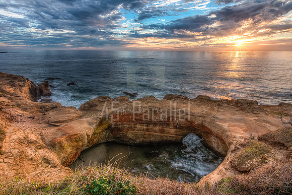 Low Tide, Sunset, and Devil's Punch Bowl