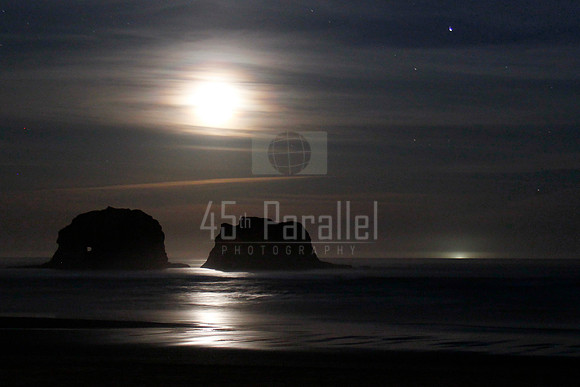 Midnight at Twin Rocks, Oregon