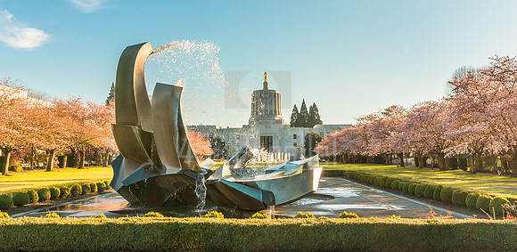 Oregon's Capitol Mall in Salem