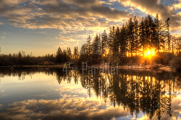 Sunset on Champoeg Creek